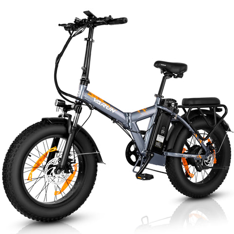 Bicicleta eléctrica plegable Varun Envoy-Pro gris de 20 