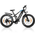 Fat Tire E-Mountainbike Pedelec Bicicleta eléctrica todo terreno con suspensión total 90 Nm Batería extraíble de largo alcance - Varun Ballistic-White 26'' E-Bike